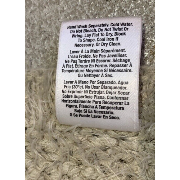 DK NYC Womens Chunky Knit Poncho Womens XS Nylon Blend Pullover Sweater Shawl - Picture 7 of 10